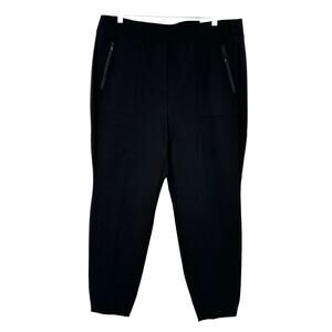 Lane Bryant Size 16 On The Go Ankle Pants Black‎ New with Tags NWT Zip Pockets